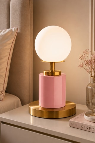 Lampada da tavolo Moira - Rosa - 40 W