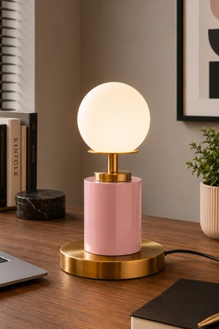 Lampada da tavolo Moira - Rosa - 40 W