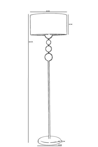 Lampada da terra Luna - Beige e bianco - 40 W
