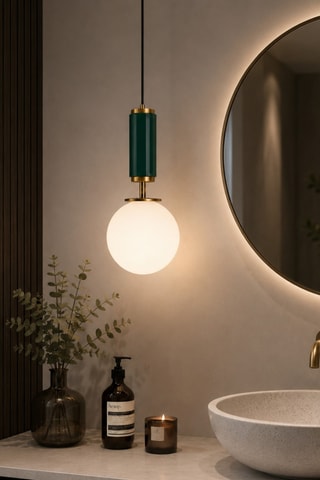 Lampadario Moira - Verde e dorato - 40 W
