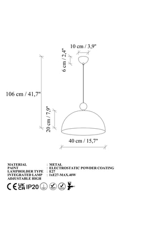 Lampadario Bubble - Verde - 40 W