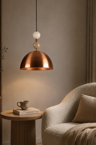 Lampadario Bubble - Beige e ramato - 40 W