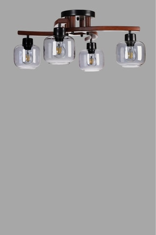 Plafoniera Lun5917 - Effetto legno - 4 x 40 W