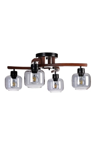 Plafoniera Lun5917 - Effetto legno - 4 x 40 W