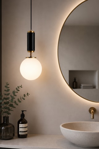 Lampadario Moira - Nero e dorato - 40 W