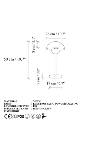 Lampada da tavolo Nero - Nero - 40 W