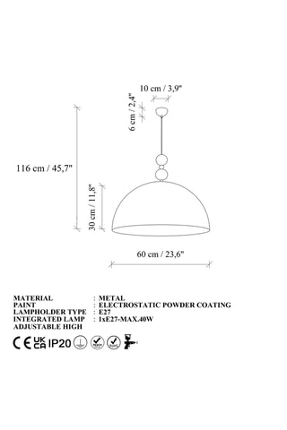 Lampadario Bubble - Verde - 40 W