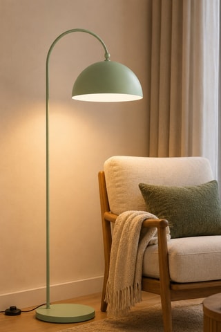 Lampada da terra Derya - Verde - 40 W