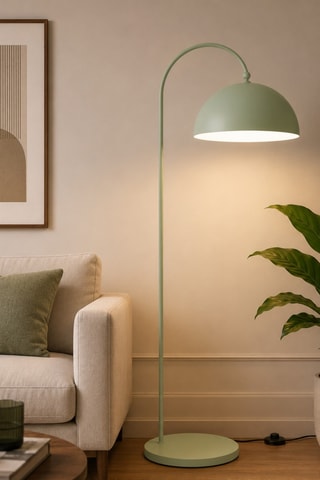 Lampada da terra Derya - Verde - 40 W
