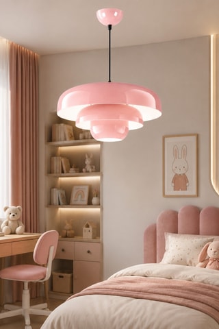 Lampadario Layer - Rosa - 40 W