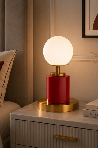 Lampada da tavolo Moira - Rosso - 40 W