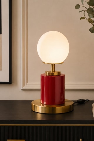 Lampada da tavolo Moira - Rosso - 40 W