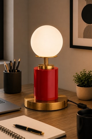 Lampada da tavolo Moira - Rosso - 40 W