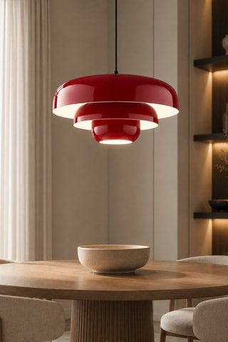 Lampadario Layer - Rosso - 40 W