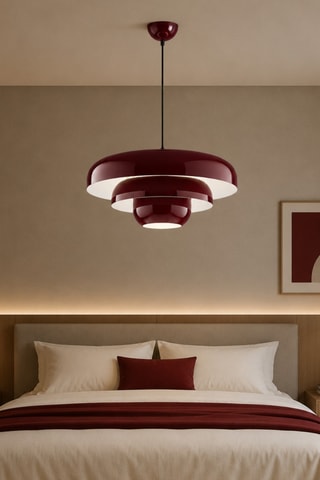 Lampadario Layer - Rosso - 40 W
