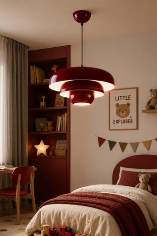 Lampadario Layer - Rosso - 40 W
