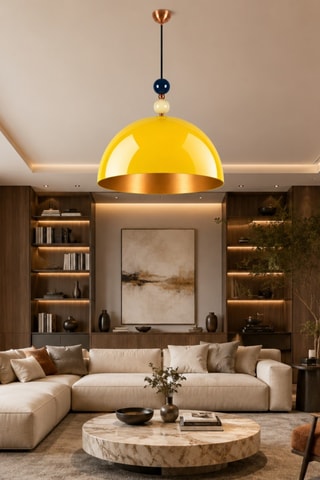 Lampadario Bubble - Giallo - 40 W