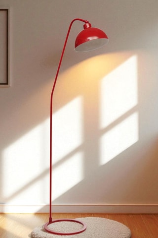 Lampada da terra Lunaria - Rosso - 40 W