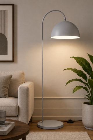 Lampada da terra Derya - Grigio - 40 W