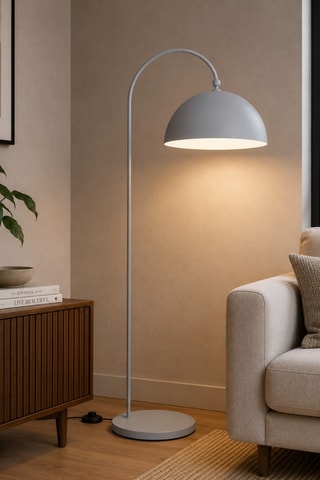 Lampada da terra Derya - Grigio - 40 W