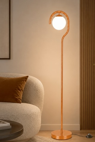 Lampada da terra Gedik - Arancione - 40 W