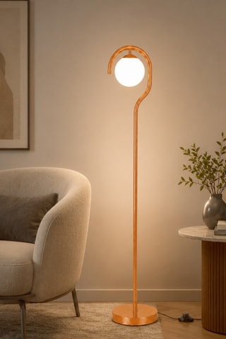 Lampada da terra Gedik - Arancione - 40 W