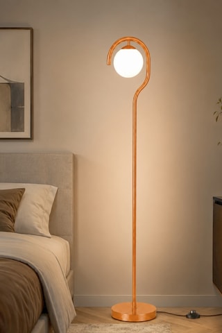 Lampada da terra Gedik - Arancione - 40 W