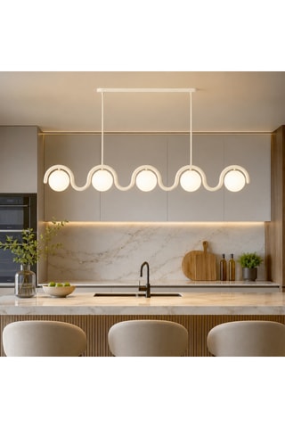 Suspension Gedik - Beige - 5 x 40 W