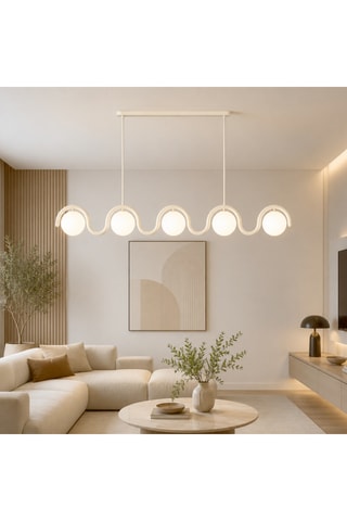 Suspension Gedik - Beige - 5 x 40 W