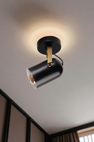 Plafoniera Lun5873 - Nero e dorato - 40 W