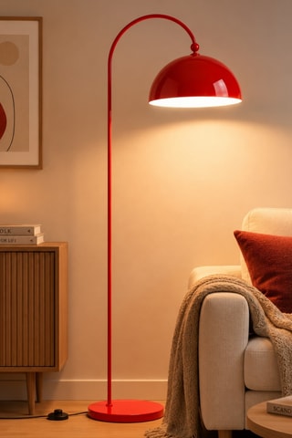 Lampada da terra Derya - Rosso - 40 W