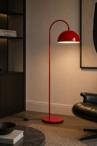 Lampada da terra Derya - Rosso - 40 W