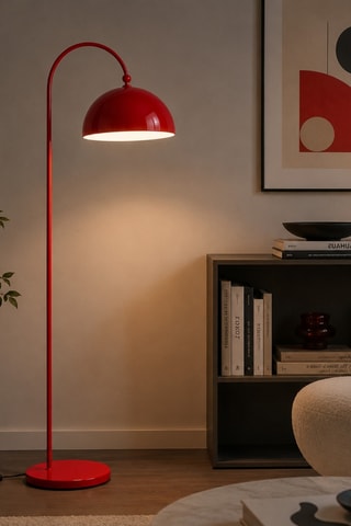 Lampada da terra Derya - Rosso - 40 W