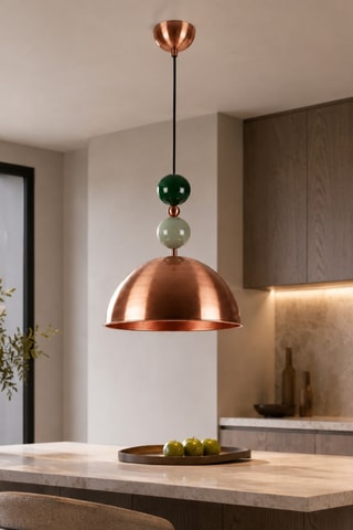 Lampadario Bubble - Verde e ramato - 40 W