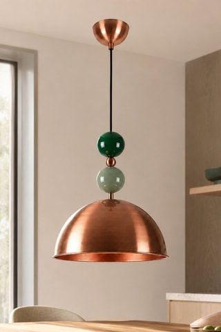 Lampadario Bubble - Verde e ramato - 40 W