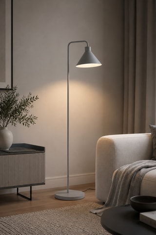 Lampada da terra Cone - Grigio - 40 W