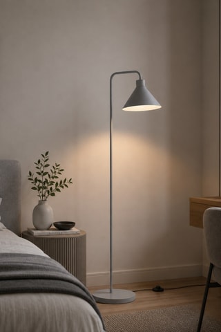 Lampada da terra Cone - Grigio - 40 W