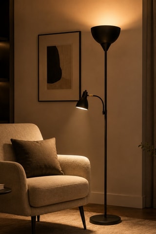 Lampadaire Sir - Noir - 2 x 40 W