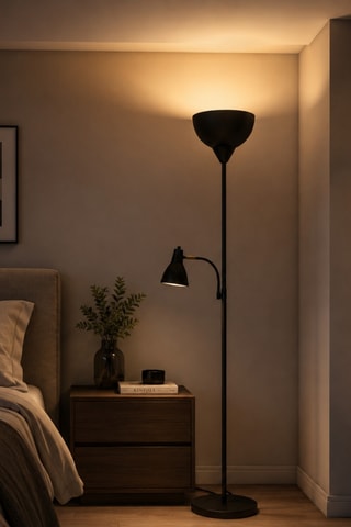 Lampadaire Sir - Noir - 2 x 40 W