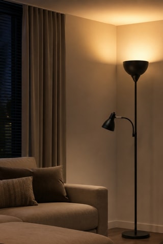 Lampadaire Sir - Noir - 2 x 40 W