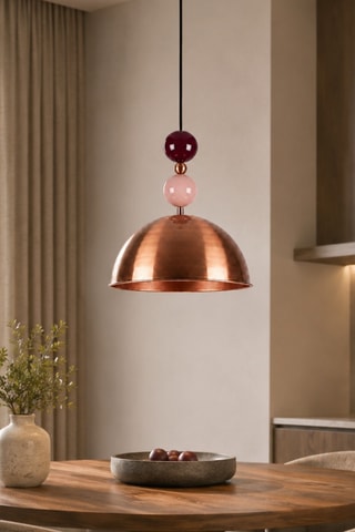 Lampadario Bubble - Rosa e ramato - 40 W