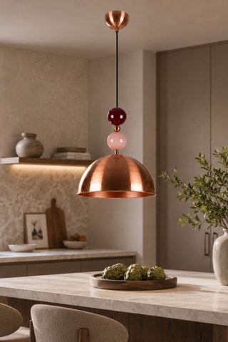 Lampadario Bubble - Rosa e ramato - 40 W