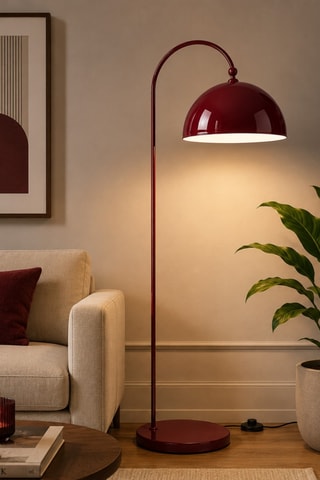 Lampada da terra Derya - Bordeaux - 40 W