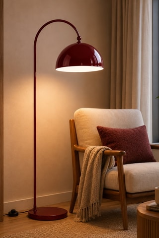 Lampada da terra Derya - Bordeaux - 40 W