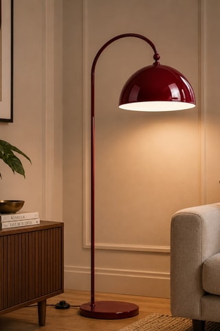 Lampada da terra Derya - Bordeaux - 40 W