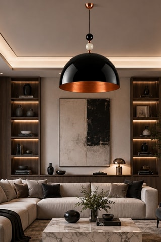 Lampadario Bubble - Nero - 40 W