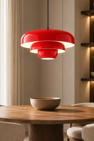 Lampadario Layer - Rosso - 40 W