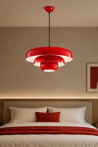 Lampadario Layer - Rosso - 40 W