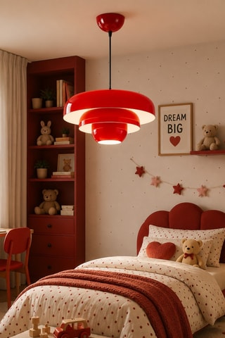 Lampadario Layer - Rosso - 40 W