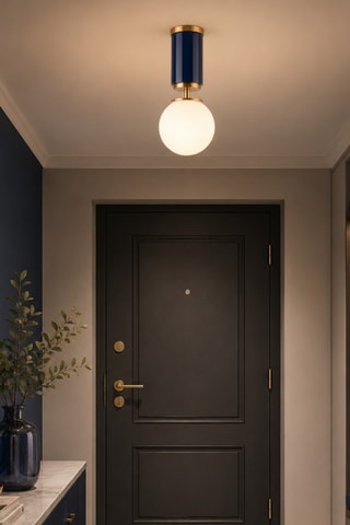 Plafoniera Moira - Navy e dorato - 40 W